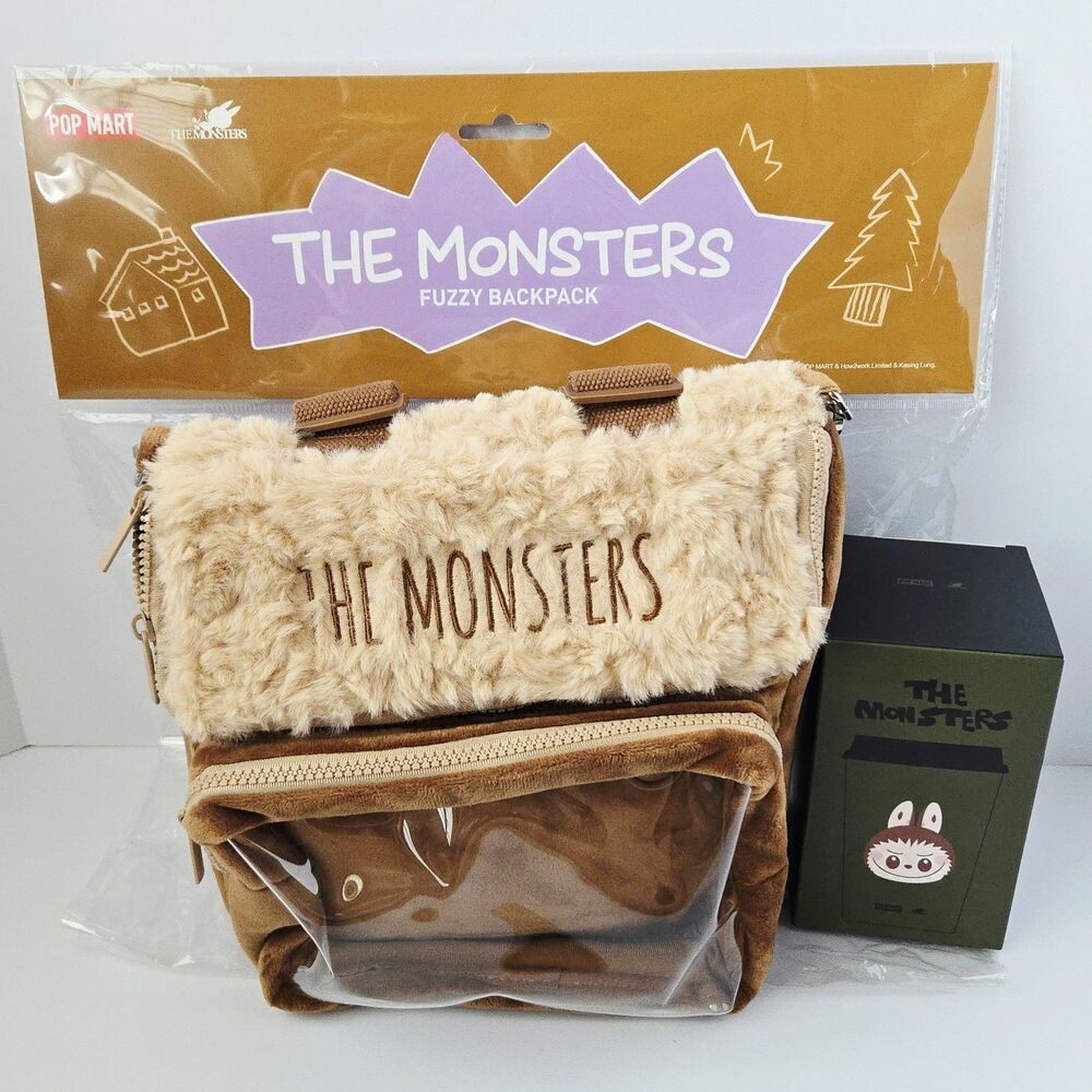 Pop Mart x The Monsters Labubu Fuzzy Backpack & Coffee Cup Membership Exclusive